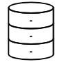 Database Server Black Outline icon