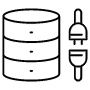 Database Server Disconnection Black Outline free icon for commercial use