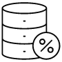 Database Server Uptime Percentage Black Outline free icon for commercial use