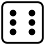 Dice Number Six Black Outline icon