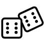 Dices Double Six Black Outline icon