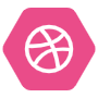 Dribble Hexagon Pink Logo icon