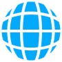 Earth Globe Grid Light Blue free icon for commercial use