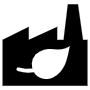 Eco Factory Black Symbol free icon for commercial use