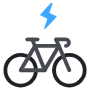 Electric Bike Thick Outline free icon for commercial use
