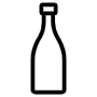 Empty Beverage Bottle Black Outline free icon for commercial use