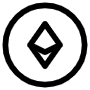 Ethereum Coin Black Outline icon