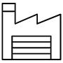 Factory And Warehouse Black Outline free icon for commercial use