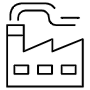 Factory Industrial Pollution Black Outline free icon for commercial use
