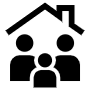 Family Home Black free icon for commercial use