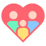 Family Love And Parents Red Heart free icon for commercial use