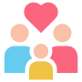 Family Love And Red Heart free icon for commercial use