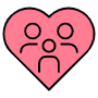 Family Love And Red Heart free icon for commercial use