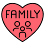 Family Love Red Heart Father Mother And Kid free icon for commercial use