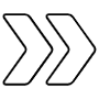 Fast Forward Right Arrows Black Outline free icon for commercial use