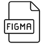Figma File Black Outline Document icon