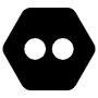 Flickr Hexagon Black Logo icon