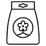 Flower Seed Package Black Outline free icon for commercial use