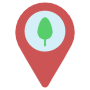Forest Or Park Red Location Pointer free icon for commercial use