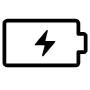 Full Battery And Bolt Black Thick Outline free icon for commercial use