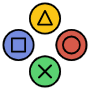 Gaming Colored Move Buttons free icon for commercial use