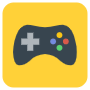 Gaming Joystick Or Controller Yellow Square Rounded Symbol icon