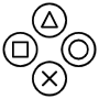 Gaming Move Buttons Black Outline free icon for commercial use