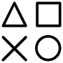 Gaming Move Control Black Thick Outline free icon for commercial use