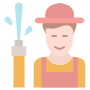 Gardener Farmer And Watering icon