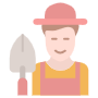 Gardener Man And Shovel icon