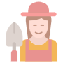Gardener Woman And Shovel free icon for commercial use