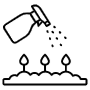 Gardening And Water Spraying Black Outline icon