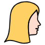 Girl And Blonde Long Hair free icon for commercial use