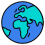 Globe Map Africa Europe Blue Earth free icon for commercial use