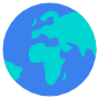 Globe Map Africa Europe Blue free icon for commercial use
