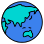 Globe Map Asia Earth free icon for commercial use