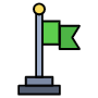 Goal Green Flag free icon for commercial use