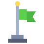 Goal Success And Green Flag free icon for commercial use