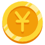 Gold Chinese Yuan Coin icon