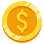 Gold Dollar Coin icon