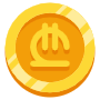 Gold Georgean Lari Coin icon