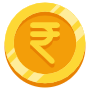 Gold Indian Rupee Coin icon
