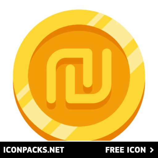 Free Gold Israeli Shekel Coin Icon, Symbol. Download in SVG & PNG Formats.