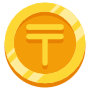 Gold Kazakhstani Tenge Coin icon