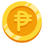 Gold Philippine Peso Coin free icon for commercial use