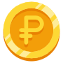 Gold Russian Ruble Coin icon