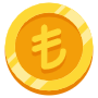 Gold Turkish Lira Coin icon
