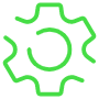 Green Aesthetic Settings Gear free icon for commercial use