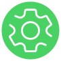 Green Aesthetic Settings Round free icon for commercial use