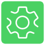 Green Aesthetic Settings Square free icon for commercial use